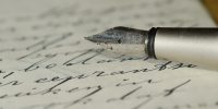 fountain pen, letter, handwriting